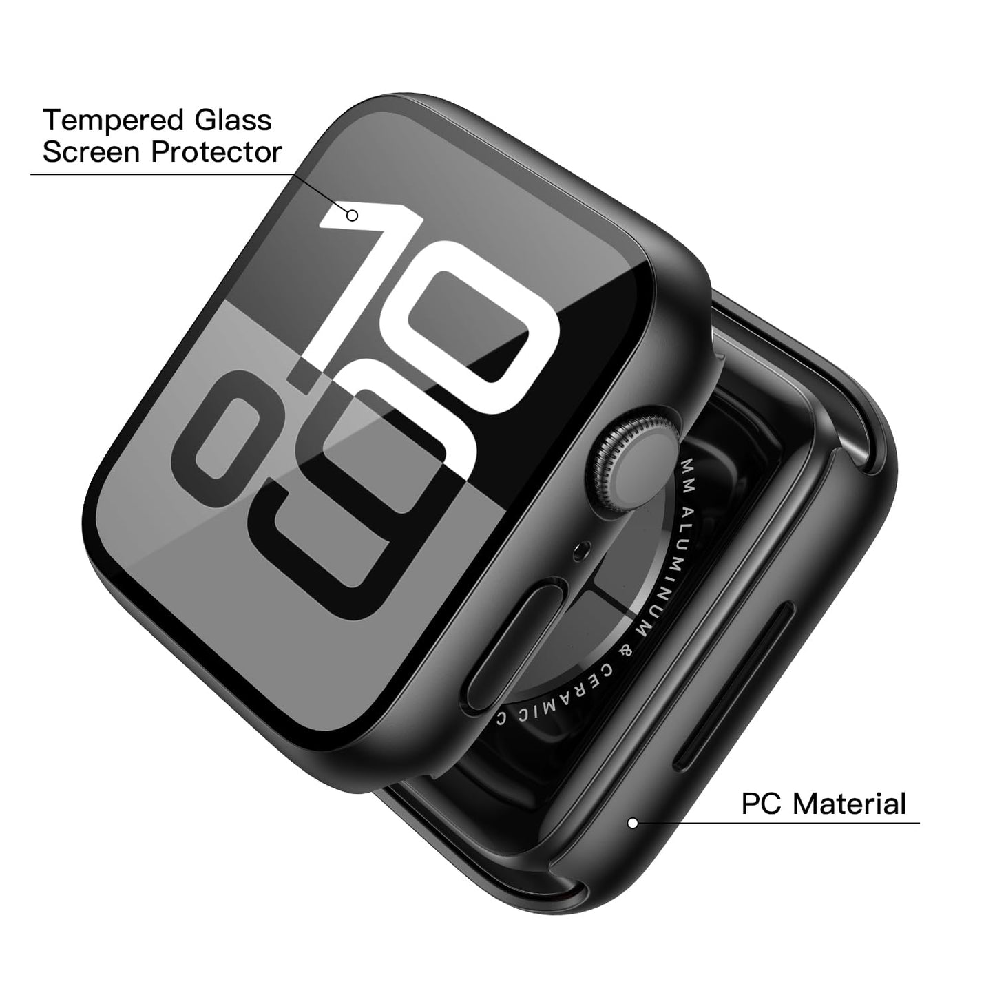 Misxi Funda con protector de pantalla para Apple Watch Series 11/10 de 46 mm
