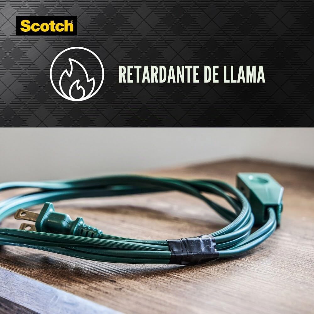 Scotch Cinta eléctrica de vinilo 700, 1 rollo, negro, 3/4 pulgadas x 66 pies, uso general, grado comercial, clasificado para temperaturas de hasta 194 grados, altamente flexible, elástica y