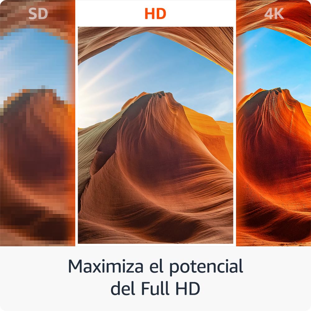 Amazon Fire TV Stick HD, con TV en directo gratuita, mando por voz Alexa, controles de Hogar digital y reproducción en streaming HD