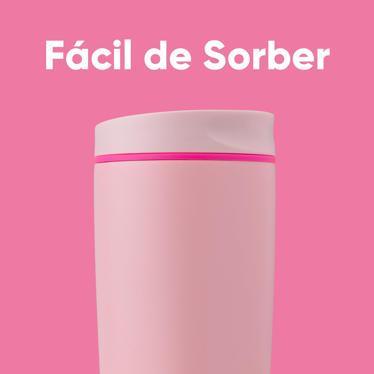 Owala SmoothSip Slider vaso térmico de café de acero inoxidable, 590ml, vaso reutilizable para café helado, taza termica cafe para llevar, sin BPA, termo cafe, Pucker Up