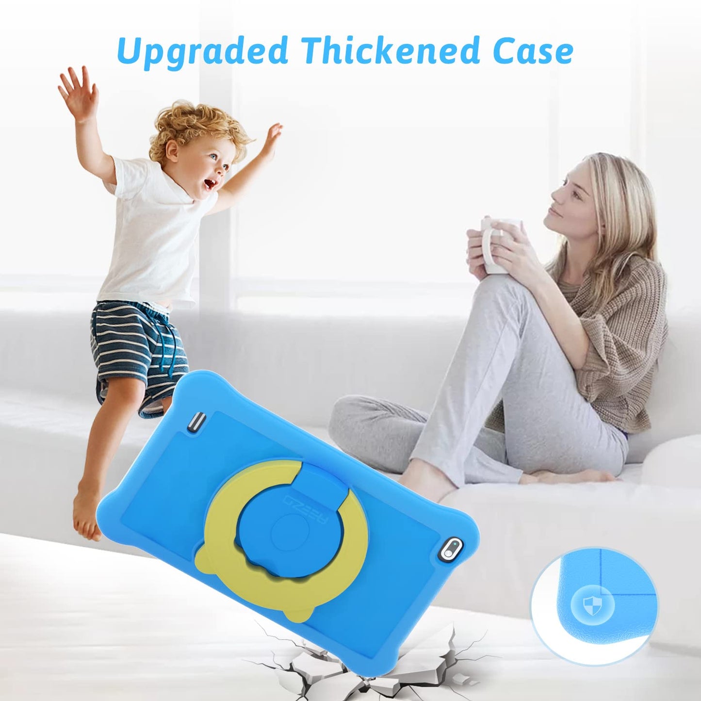 AEEZO Tablet para niños de 7 pulgadas, WiFi, Android 10, FHD 1920 x 1200, pantalla IPS, 2 GB de RAM, 32 GB de ROM