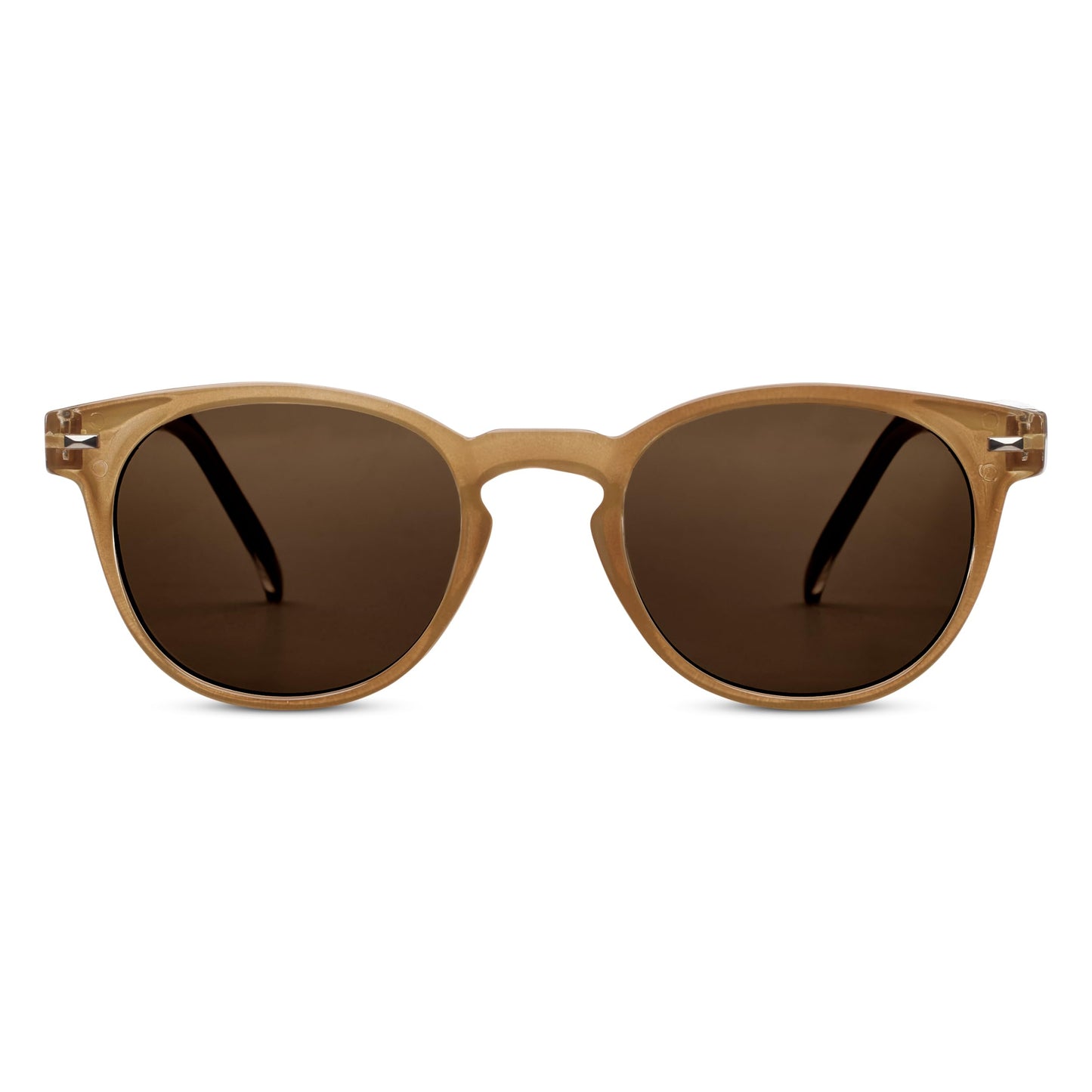 Peepers by PeeperSpecs Gafas de sol redondas bohemias, polarizadas ámbar, sin corrección, 47 + 0, Ámbar - Polarizado, sin corrección, 47 EU