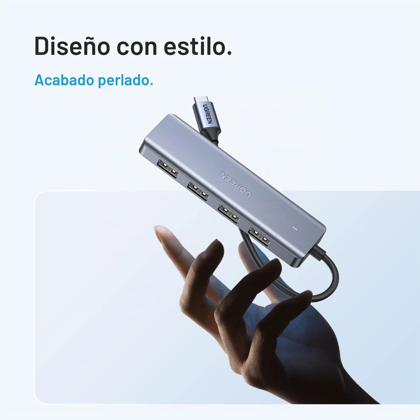 UGREEN Hub USB C a USB A con 4 USB 3.0 para laptop, MacBook Pro/Air, Mac mini M4, iMac, iPad Pro, Chromebook, Dell XPS, Galaxy S23 y más, 0.5 pies
