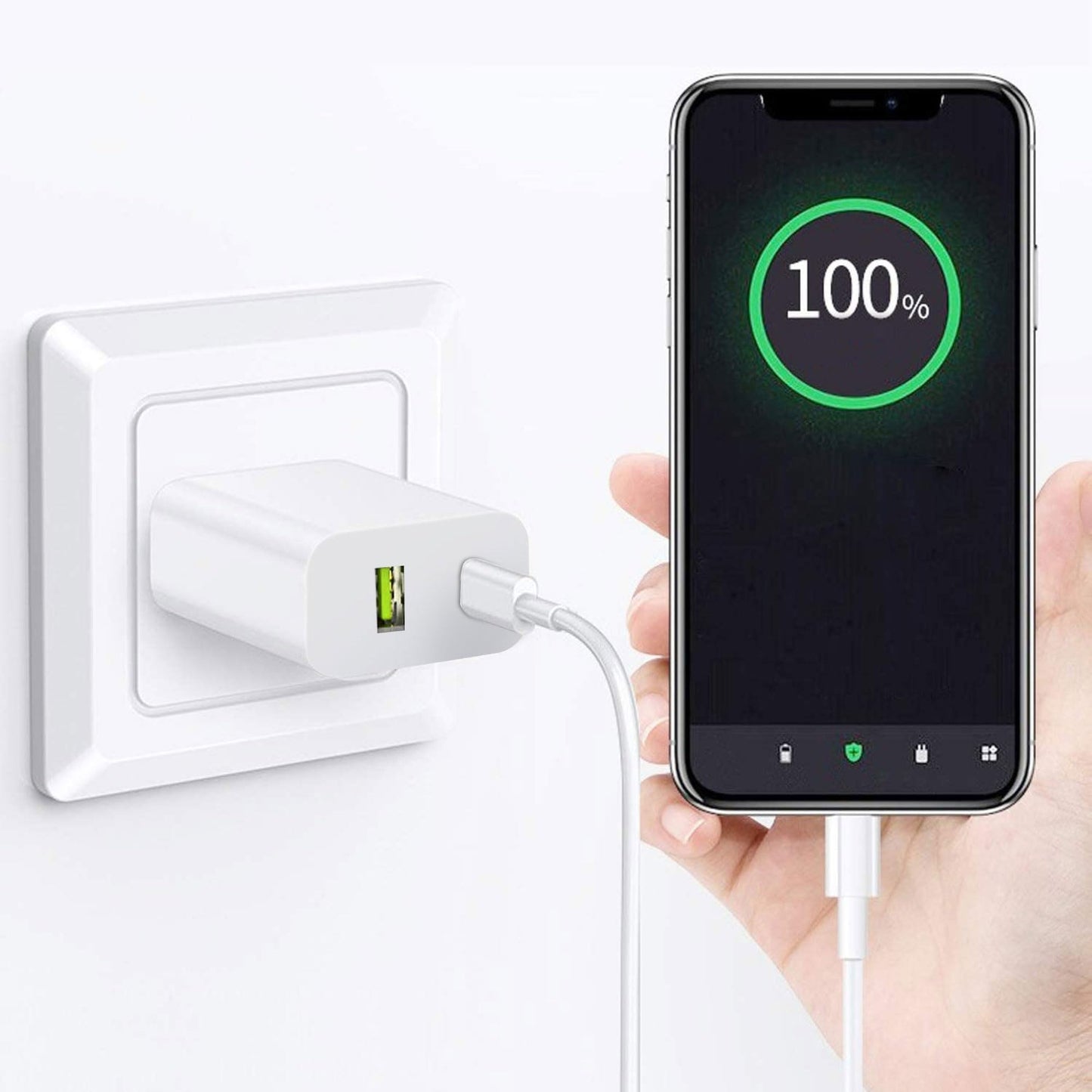 VNUUUXO 2 bloques de carga, puerto USB dual con fuente de alimentación