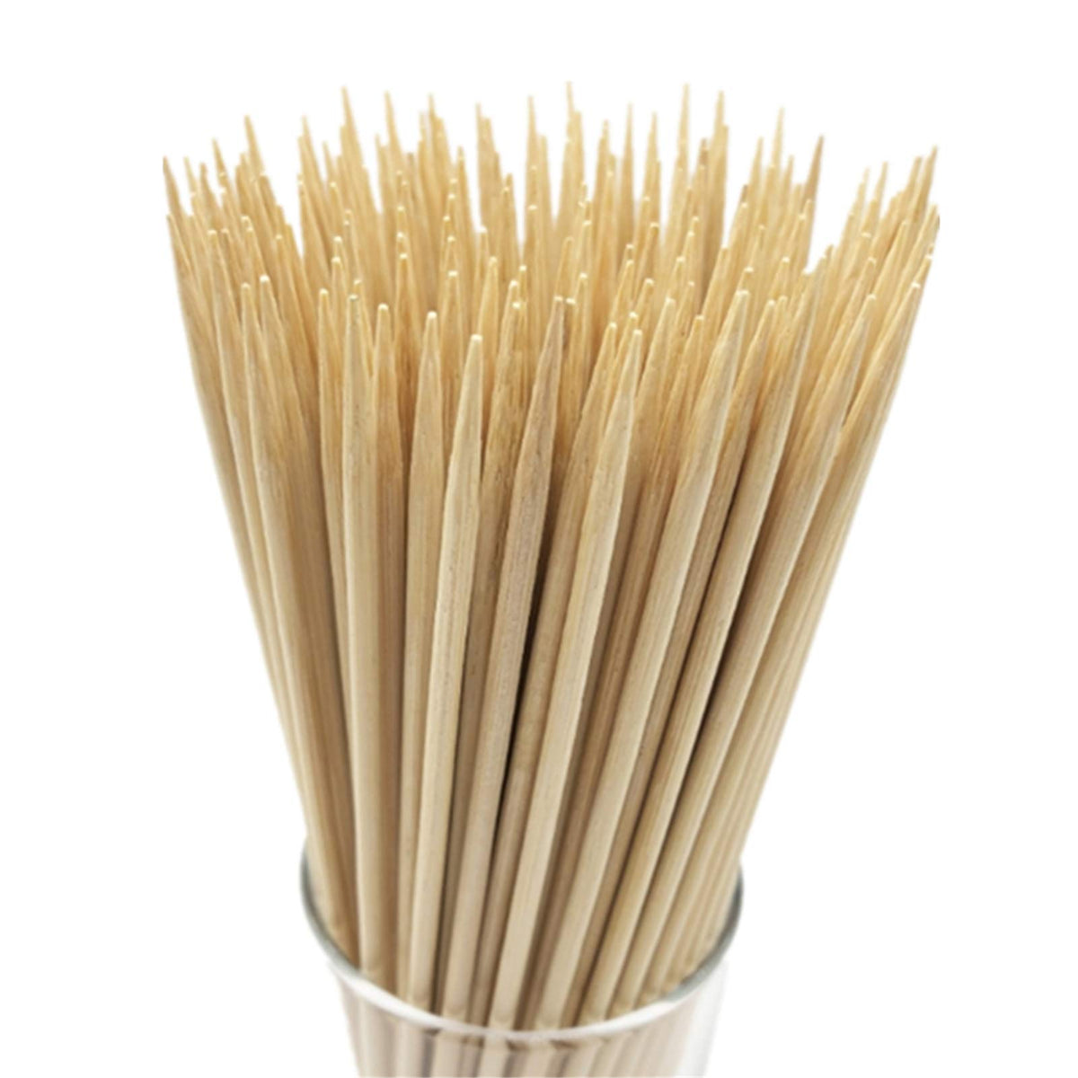 Hopelf Brochetas de bambú natural para aperitivos, cócteles, Kabob, fuente de chocolate y fruta Herramientas de barbacoa premium, apto para cocina, fiesta, parrilla. Más opciones de tamaño 15,2 cm,