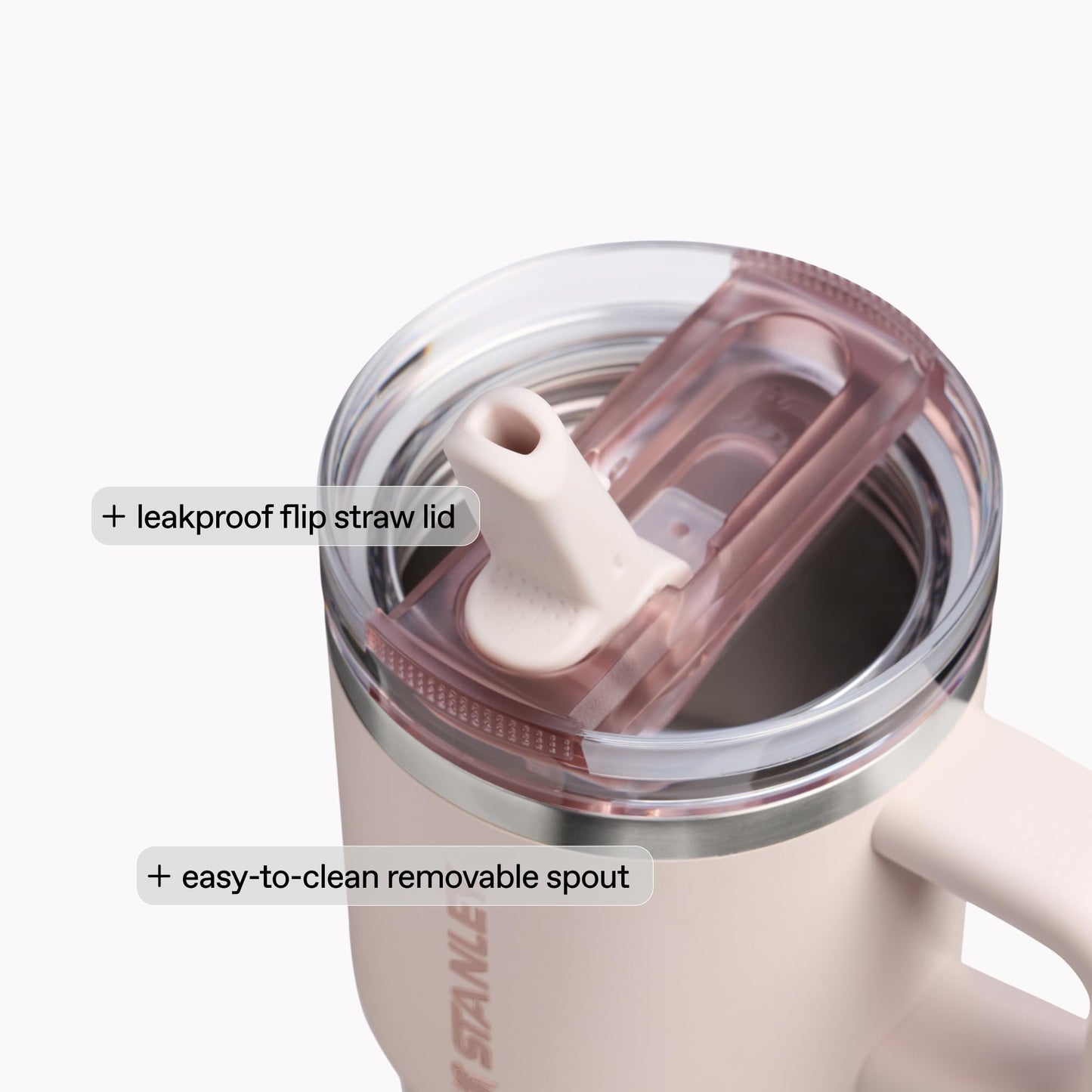 STANLEY Quencher ProTour Flip Straw Vaso con tapa a prueba de fugas 1200 ml | Paja y asa incorporados | portavasos compatible para viajes | Taza de acero inoxidable aislada | Libre de BPA | Tela