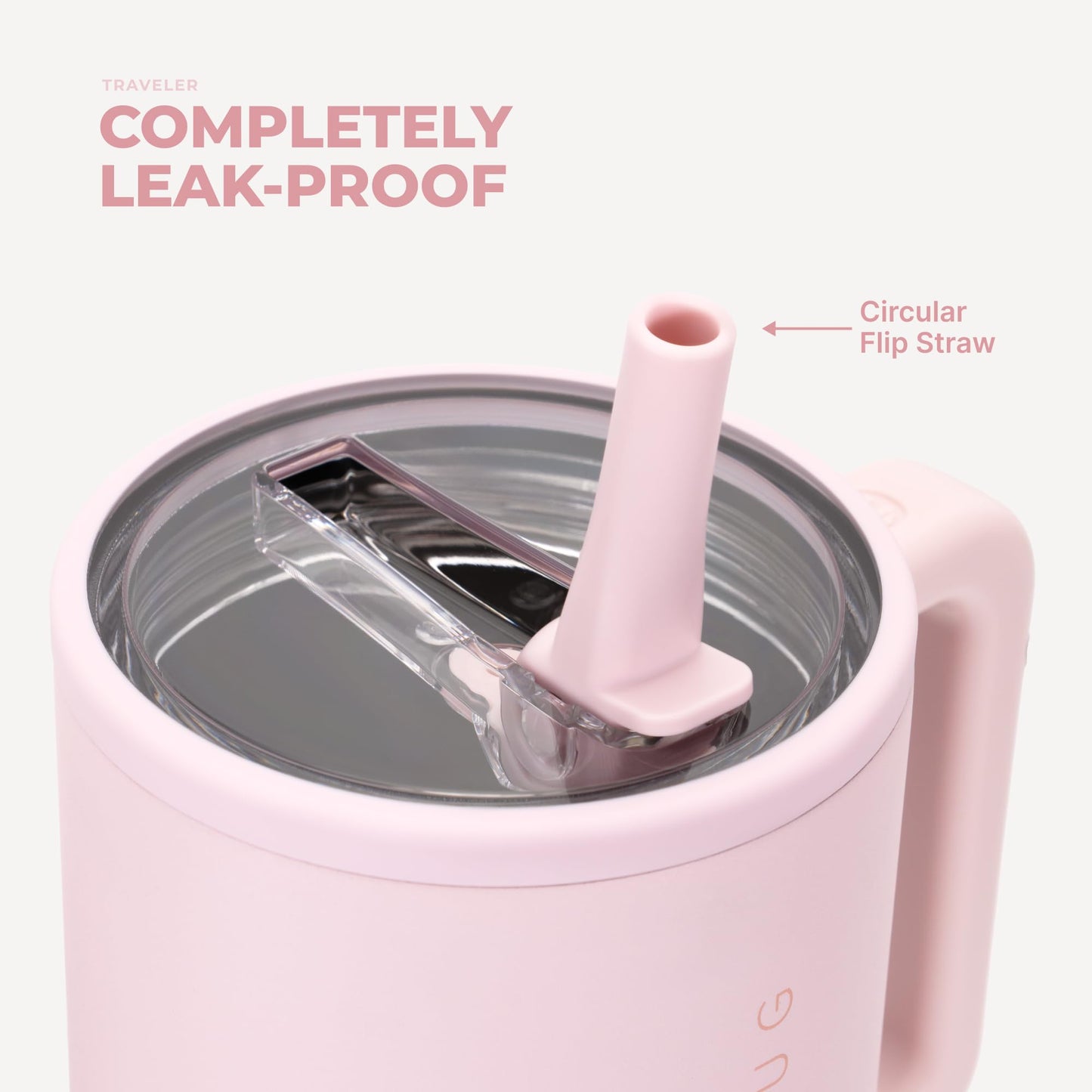 HydroJug Traveler - Taza moderna de 40 oz con asa y pajita plegable simple - Soporte para tazas de coche, botella de agua a prueba de fugas - Reutilizable aislado de acero inoxidable y base de goma