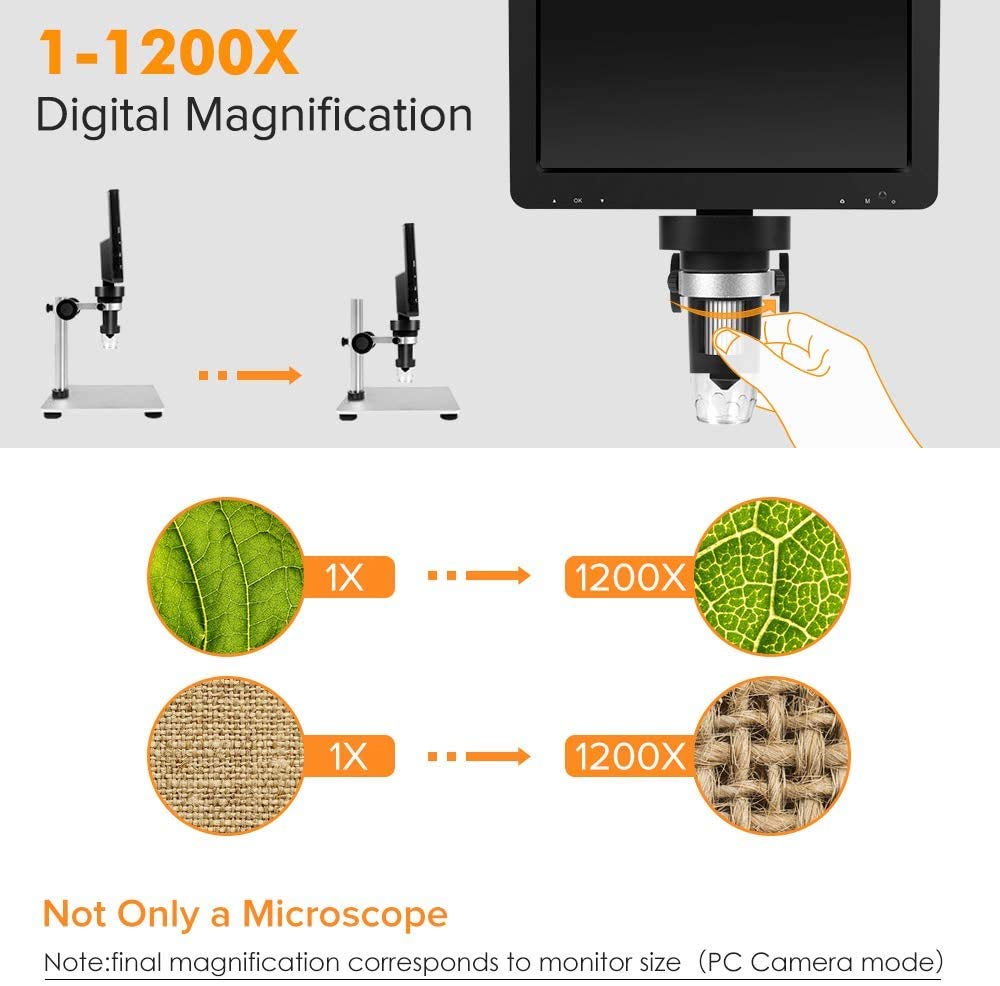 TOMLOV DM9 Microscopio Digital para Soldadura y Monedas con LED Ajustable