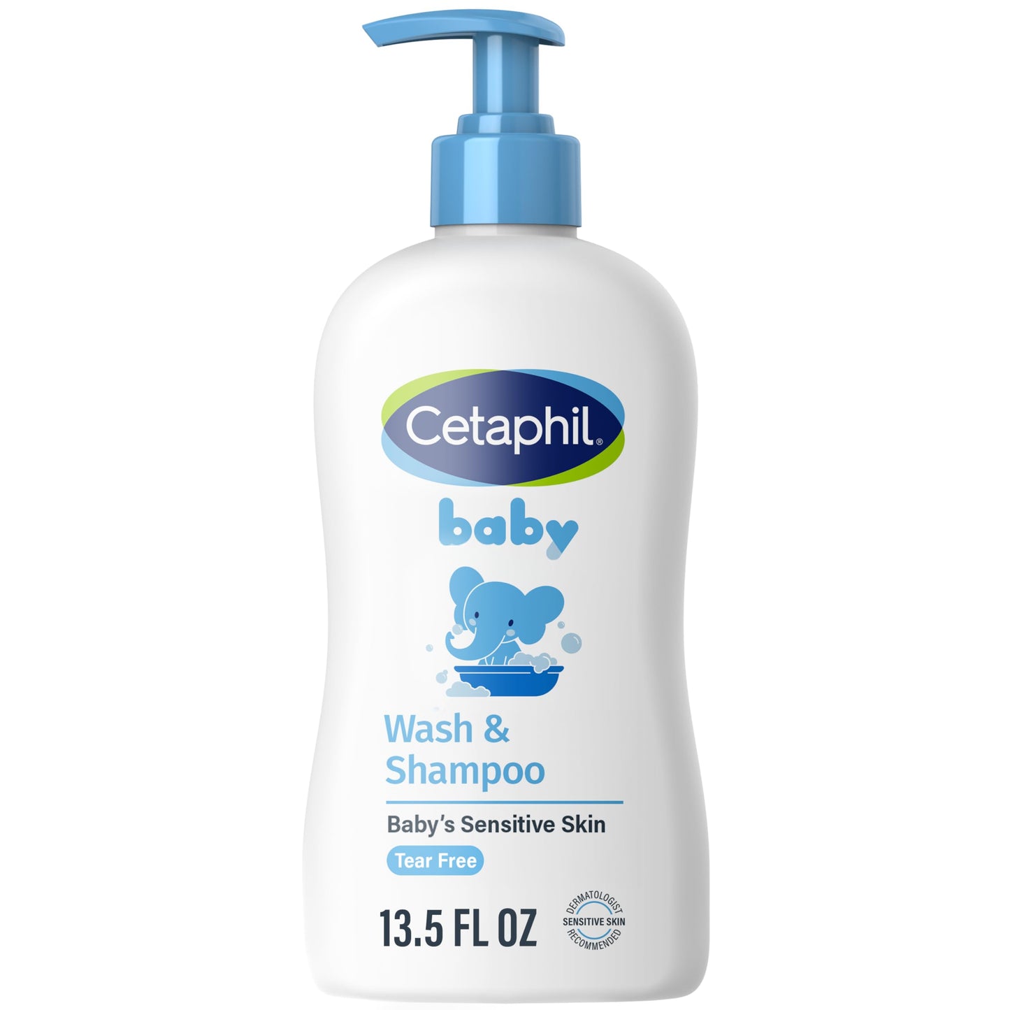 Cetaphil Champú para bebé con caléndula orgánica, sin desgarros, parabenos, colorantes y aceite mineral, 13.5 onzas líquidas