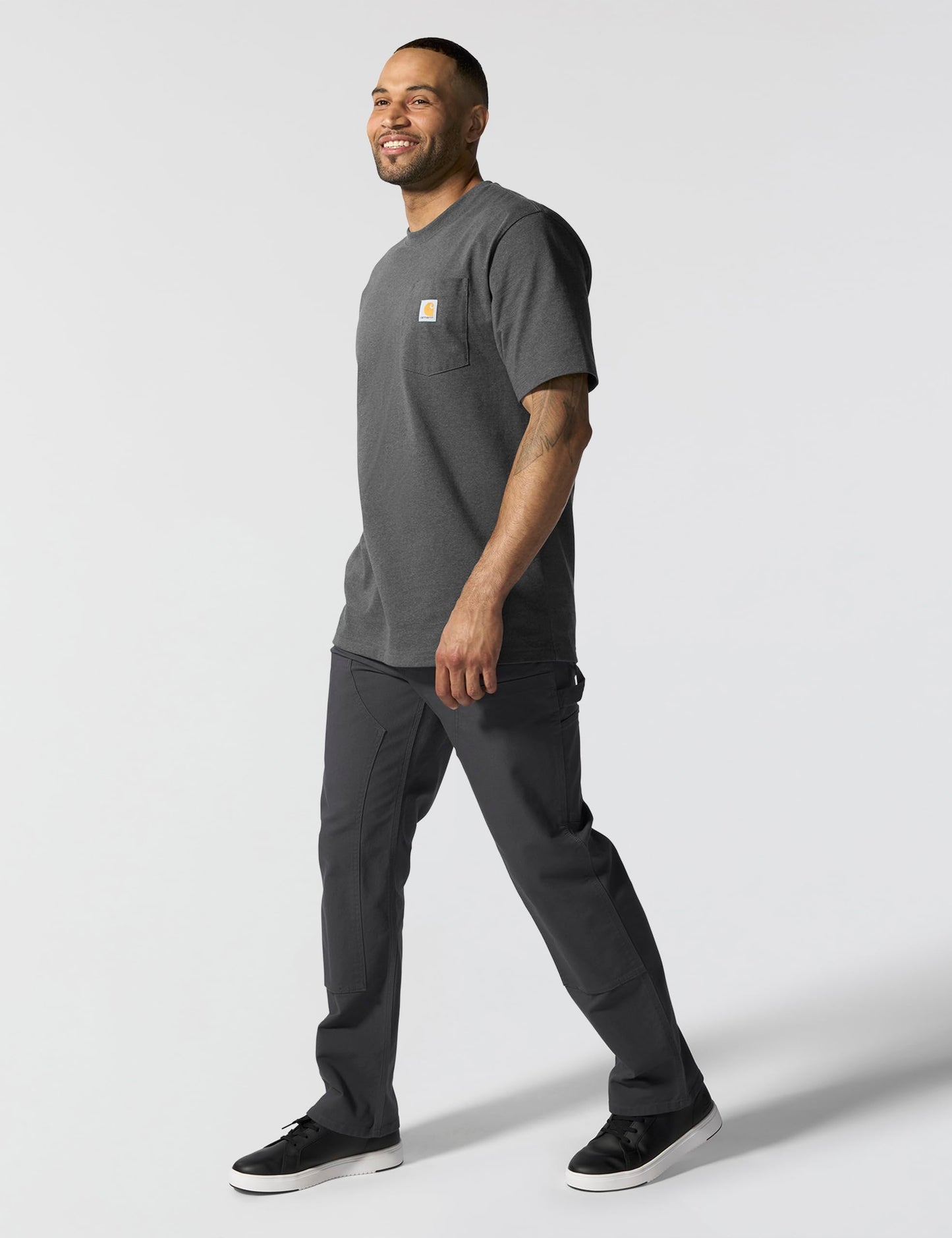 Visit The Carhartt Store Work Wear Pocket Short-Sleeve Camiseta para Hombre Carbonio Heather XL