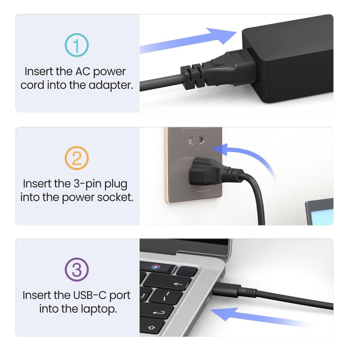 USB-C 65W 45W AC Replacement Charger fit for Lenovo ThinkPad T480 T490 T580 ADLX65YDC2A ADLX65YLC2D ADLX65YDC3A ADLX65YDC2D chromebook 2nd Gen S330 65W Laptop Power Supply Adapter Cord