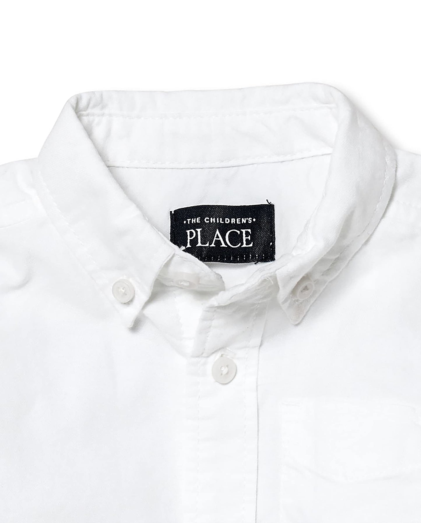 The Children's Place - Camiseta de manga corta con botones Oxford para bebé y niño pequeño - blanco - 24 meses