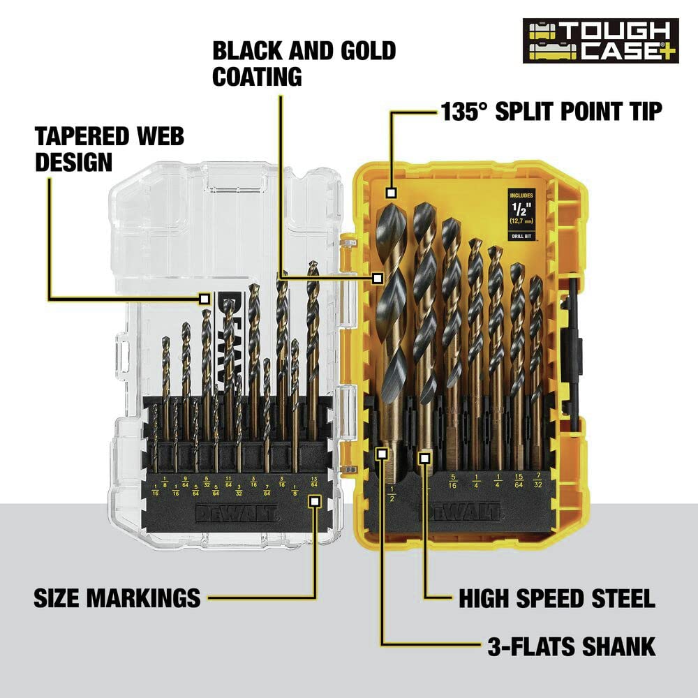 DEWALT Brocas DWA1181, color negro
