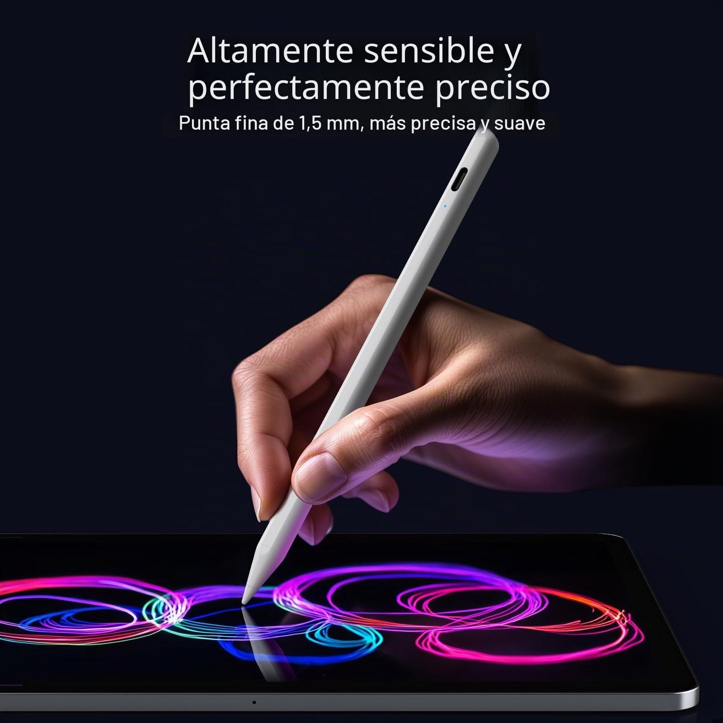 jamjake Lápiz para iPad 2018-2025 - Carga Rápida