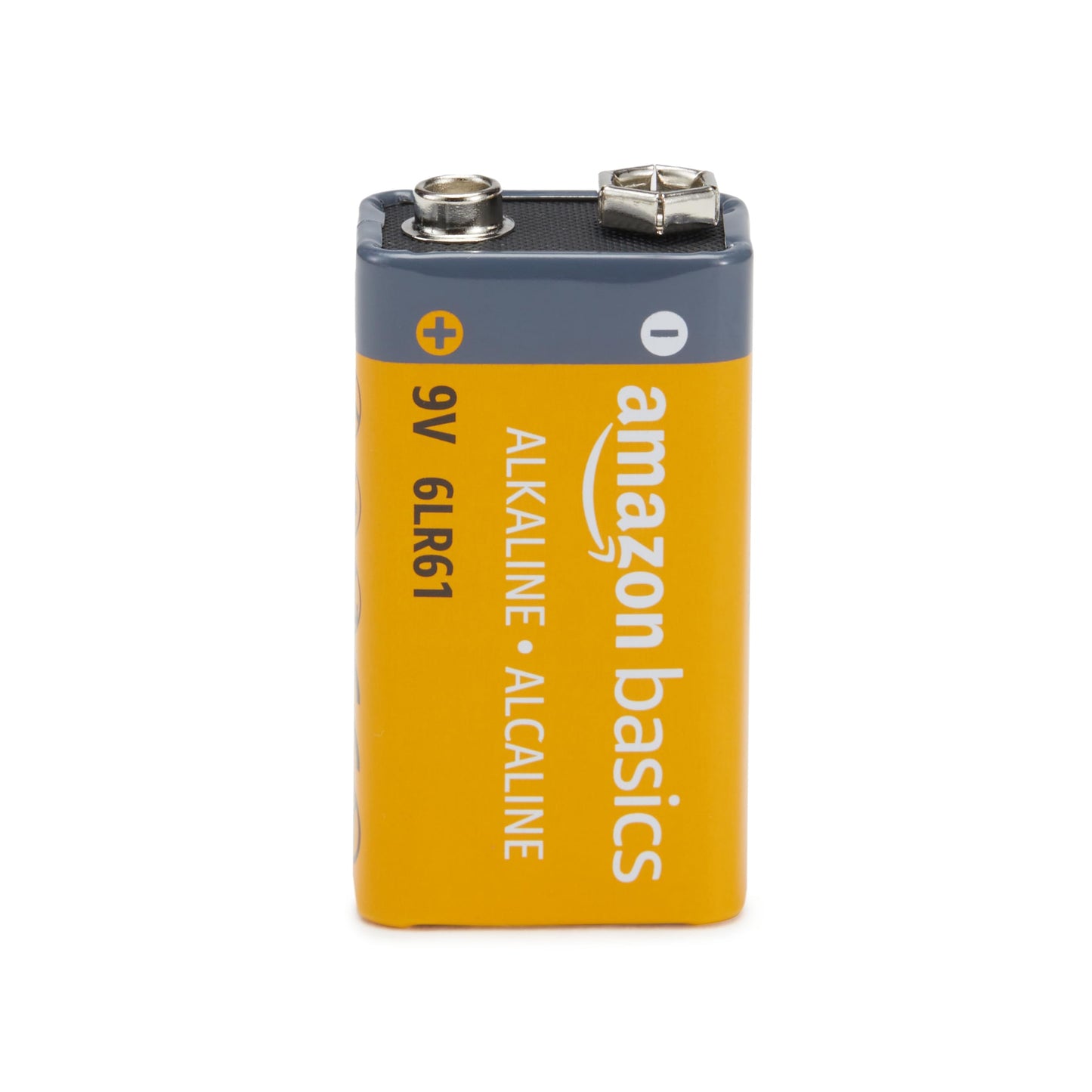 Amazon Basics - Paquete de 4 pilas alcalinas de 9 V, 9 V/6LR61, vida útil de 5 años, para detector de humo/monóxido de carbono, electrónica y audio
