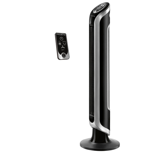 Rowenta Eole Infinite, Ventilador de Torre Potente, Temporizador de hasta 8 horas, 3 Velocidades, Mando a Distancia, Apagado AutomÃ¡tico, Moderno, Bajo Consumo EnergÃ©tico, Sin Aspas, Negro VU6670