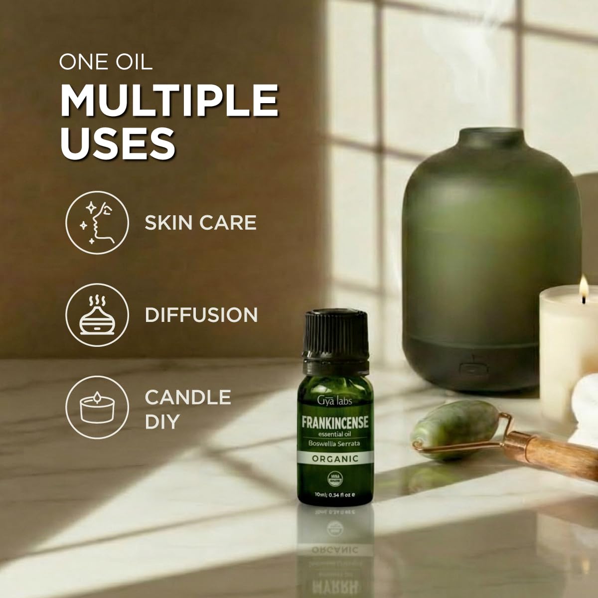 Gya Labs Aceite esencial de romero para el cabello y el cuero cabelludo - 118ml - 100% puro aceite de romero para cabello, difusor, piel, aromaterapia y fabricación de velas