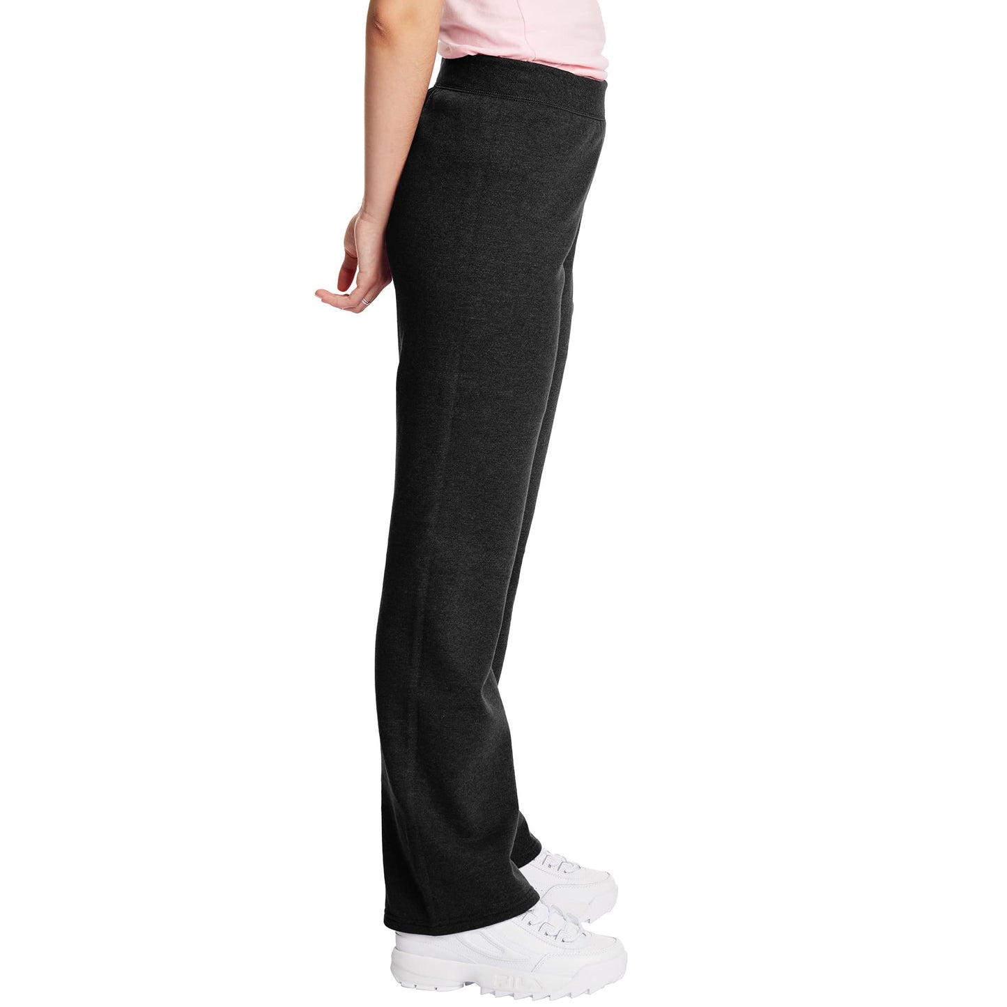 Hanes Women's Middle Rise Sweatpant, Ebony, Large