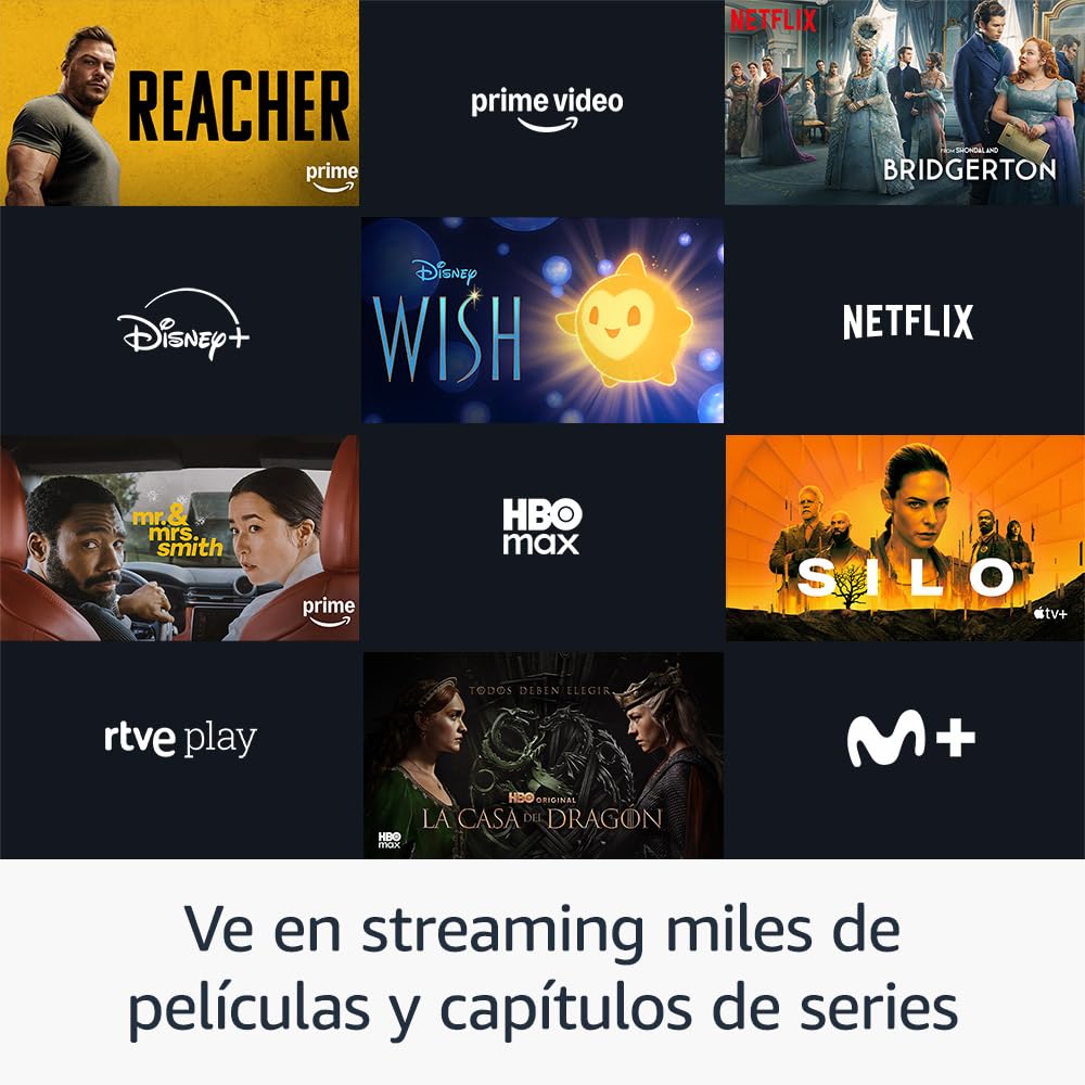 Amazon Fire TV Stick 4K, Dispositivo de streaming compatible con Wi-Fi 6, Dolby Vision, Dolby Atmos y HDR10+