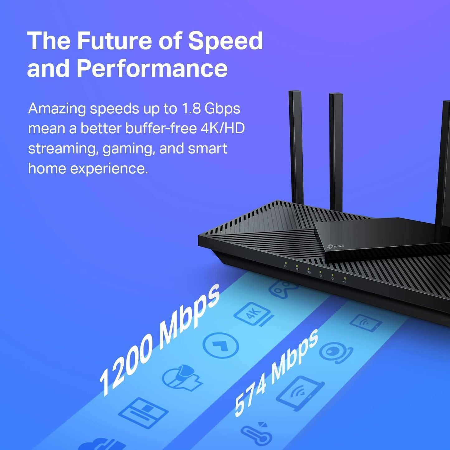 TP-Link AX1800 Dual-Band Wi-Fi 6 Smart Router Archer AX21, Funciona con Alexa