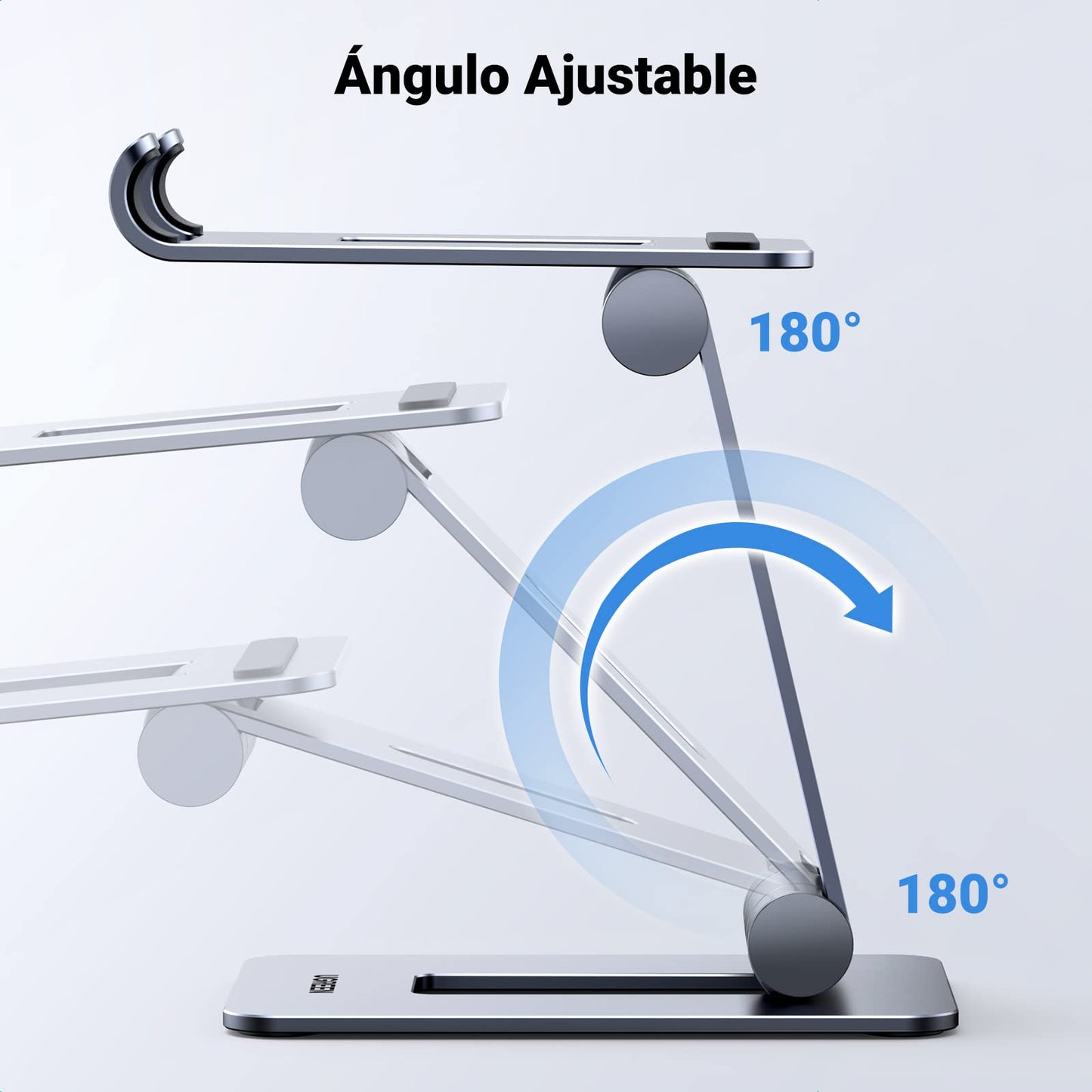UGREEN Soporte Móvil Mesa Plegable, Stand para Teléfono de Escritorio Ajustable Multiángulo Compatible con iPhone 16 15 14 13 12 11, Galaxy S23 A53, Xiaomi Redmi Note 12 10 y Otros de 4 a 7,9"