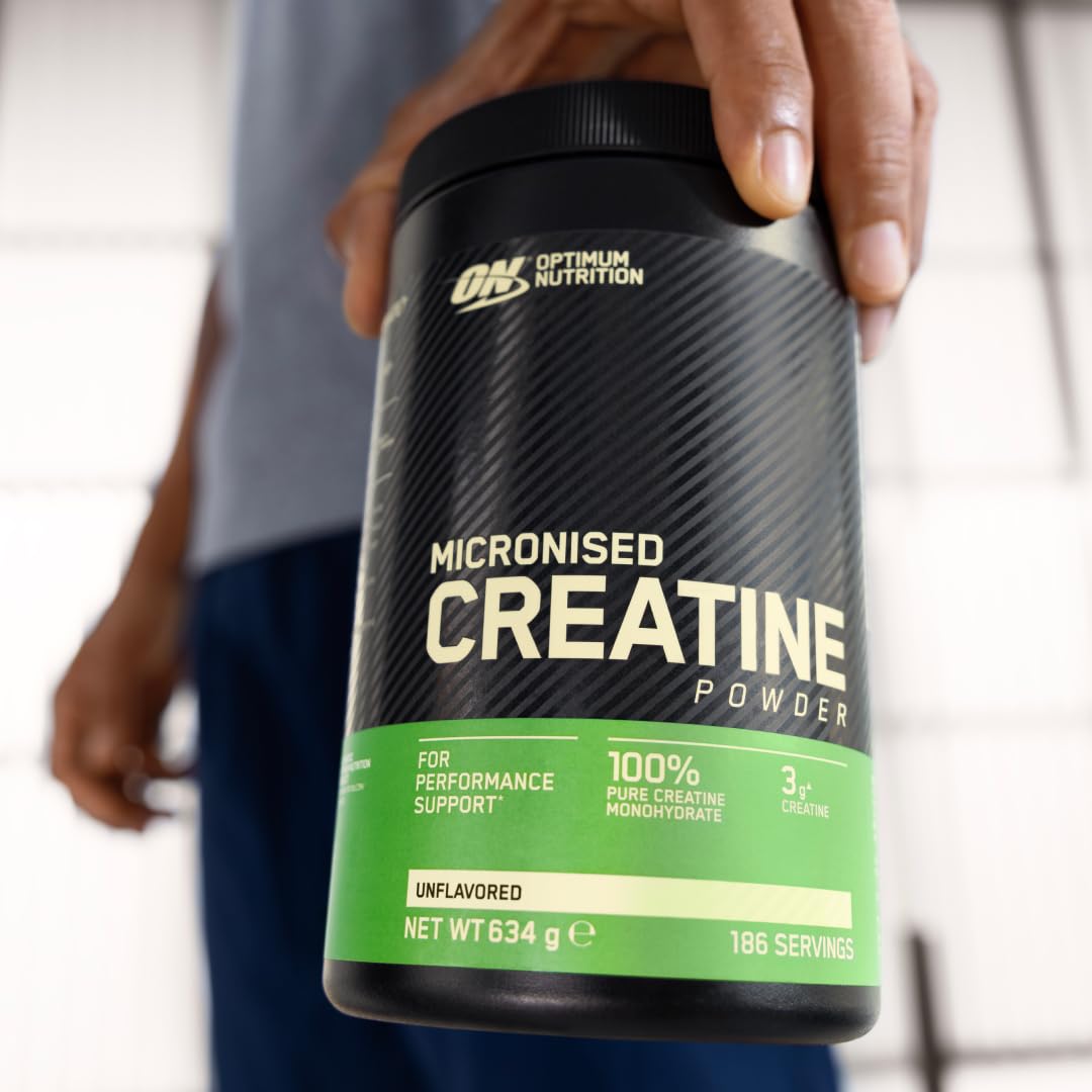 Optimum Nutrition Creatina Micronizada en Polvo, Sin Sabor, 317g, 93 Servicios