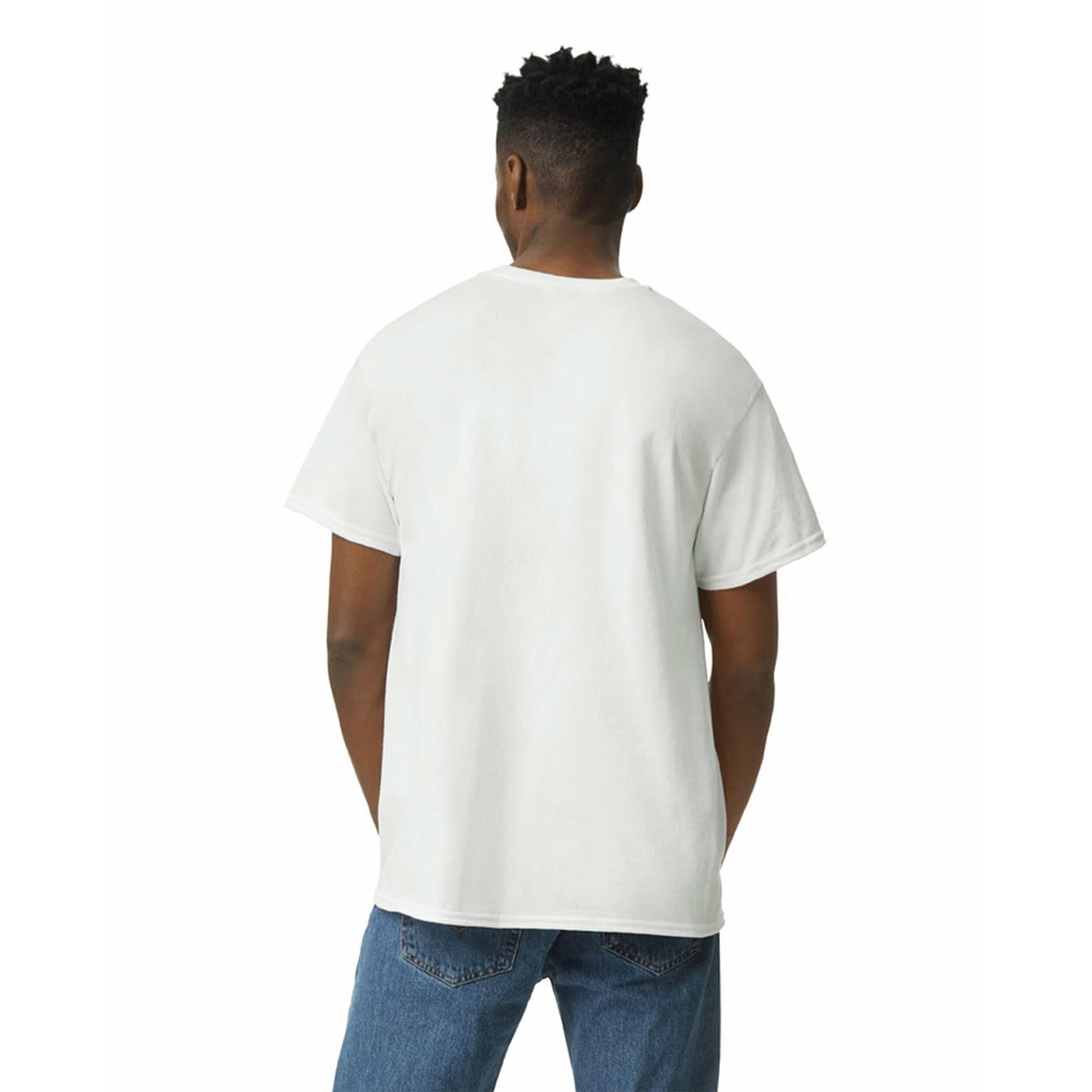 Gildan Men's G2000 Ultra Cotton Adult T-Shirt, 2-Pack, White, Large