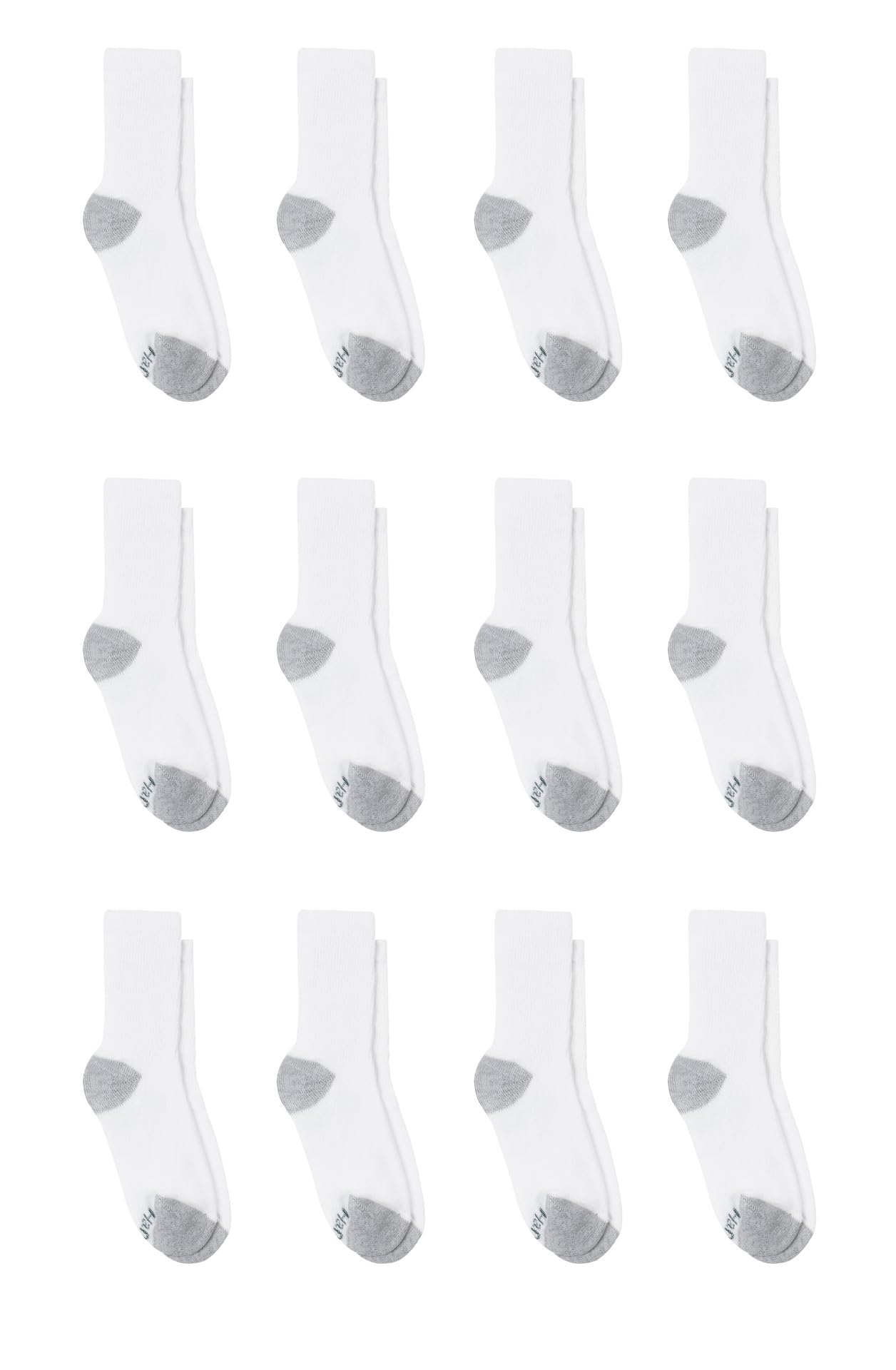 Hanes Boys' Classics Crew Socks (Pack of 12)