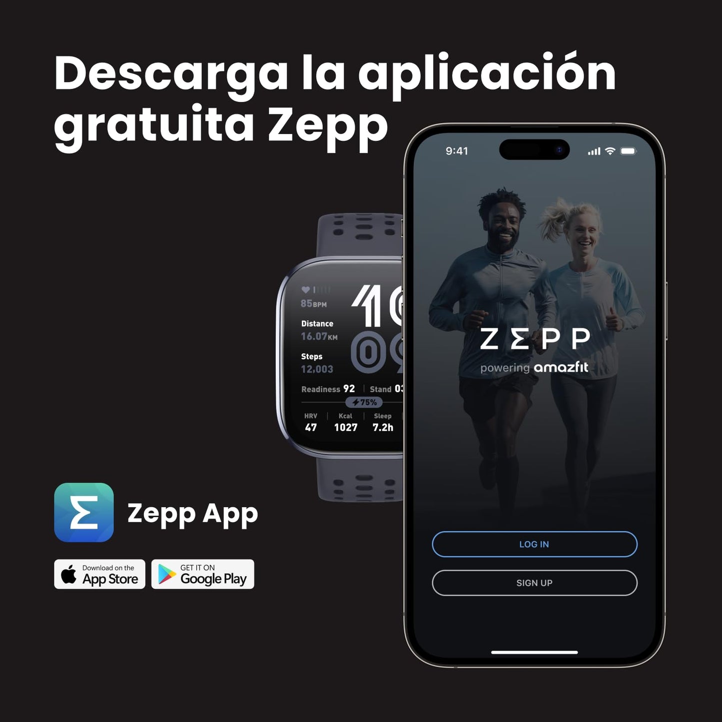 Amazfit Bip 6 Smartwatch 46mm, Batería 14 días, AMOLED 1,97", GPS con Mapas, IA, Llamadas Bluetooth, Seguimiento Salud y Sueño, 140+ Modos Deportivos, Resistencia al Agua 5ATM, Negro