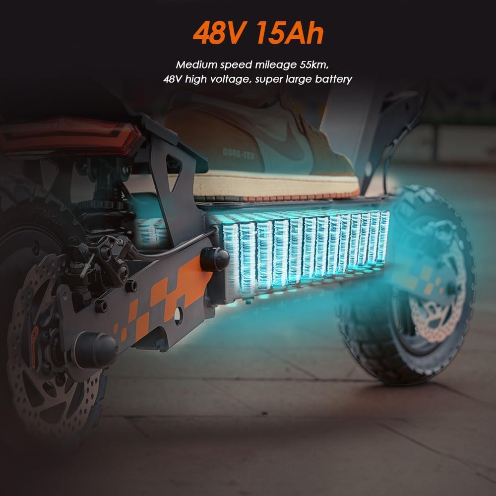 Kukirin G2 Patinete eléctrico Plegable, batería de 48 V 15 Ah, neumáticos de 10 Pulgadas, autonomía de 55 km, Pantalla táctil, Frenos de Disco Delanteros y Traseros, Patinete eléctrico para Adultos