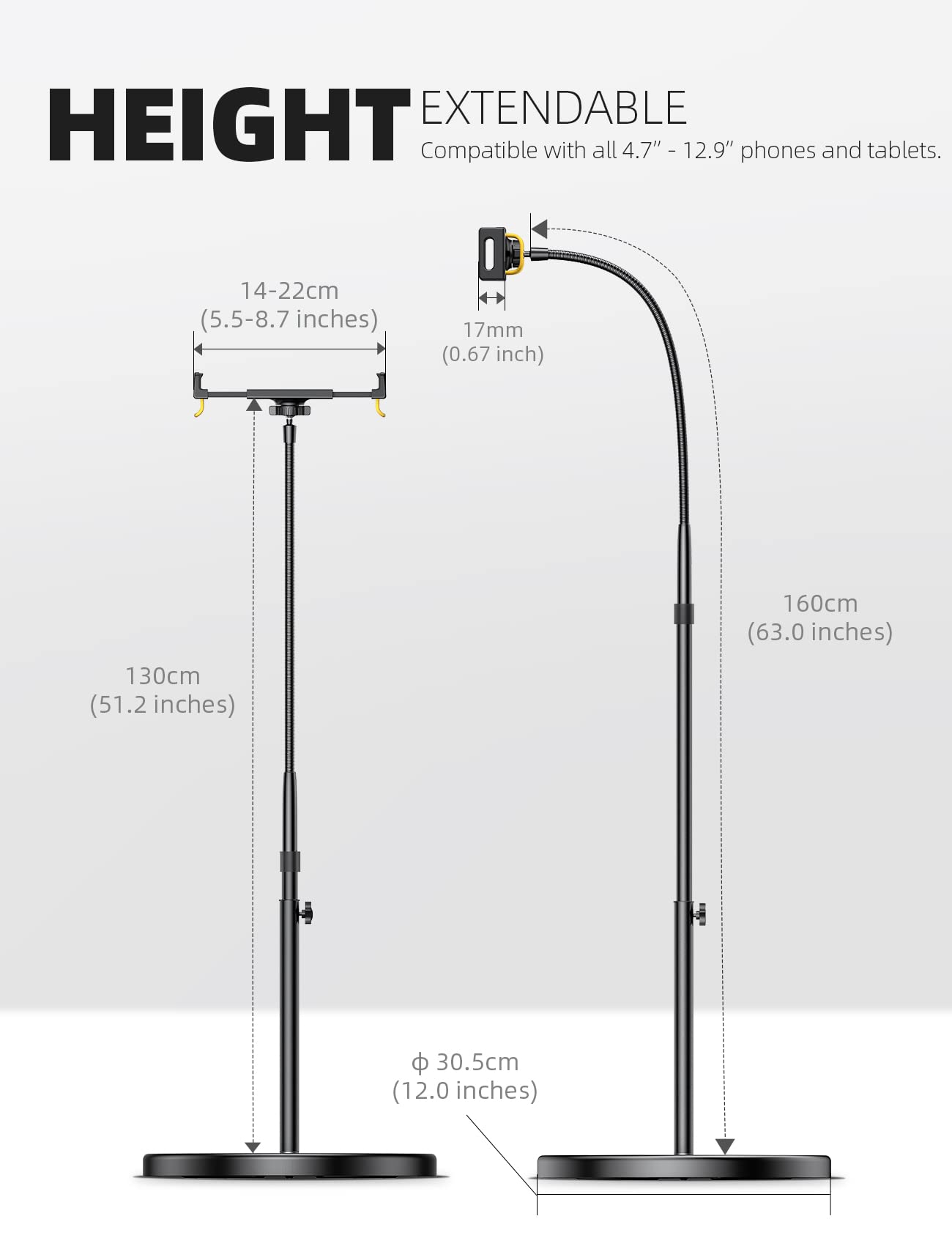 Lamicall - Soporte de pie para Tablet