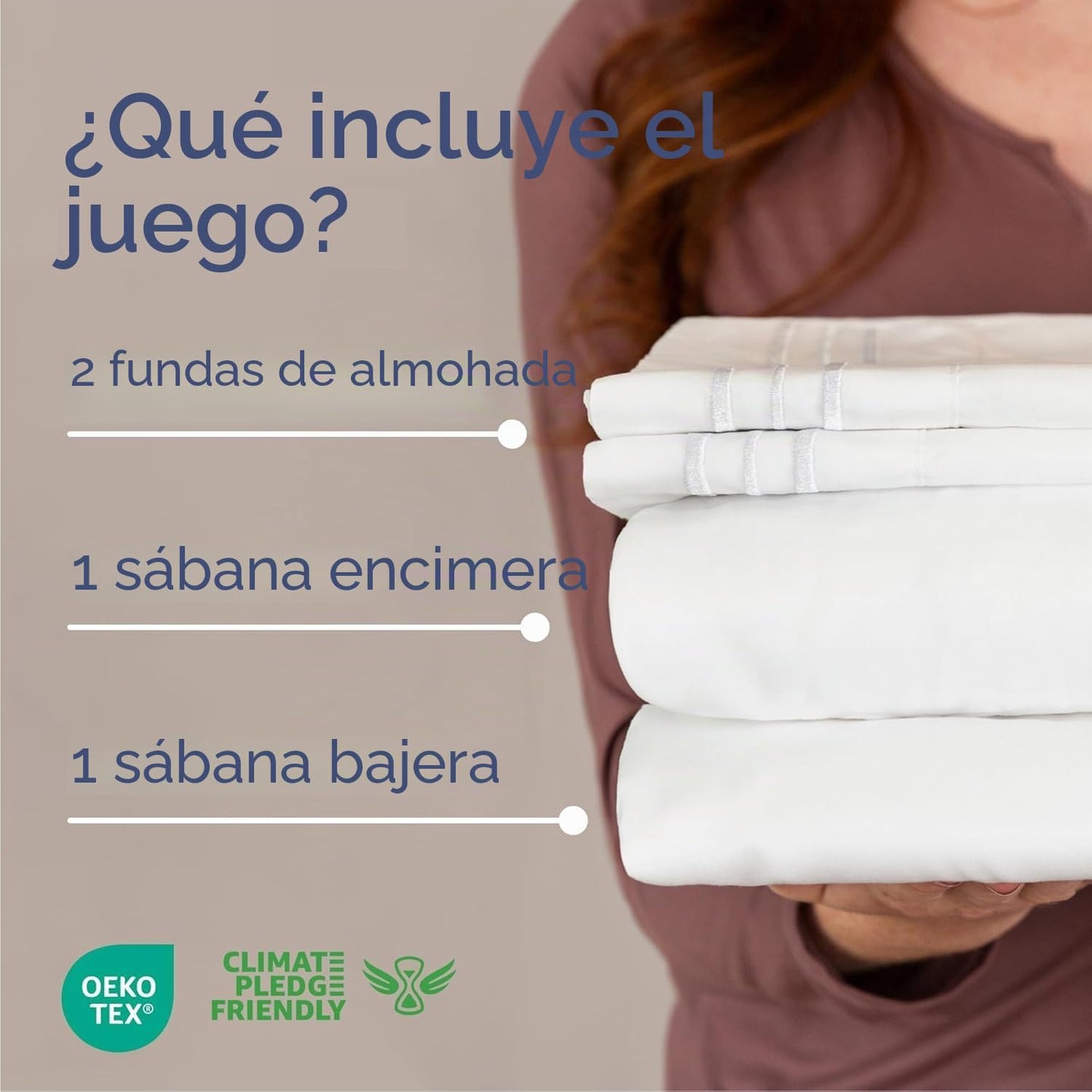Juego de sábanas tamaño Queen, juego de 4 piezas, sábanas de lujo de hotel, extrasuaves, bolsillos profundos, fácil ajuste, sábanas transpirables y frescas, no se arrugan, cómodas, de color blanco