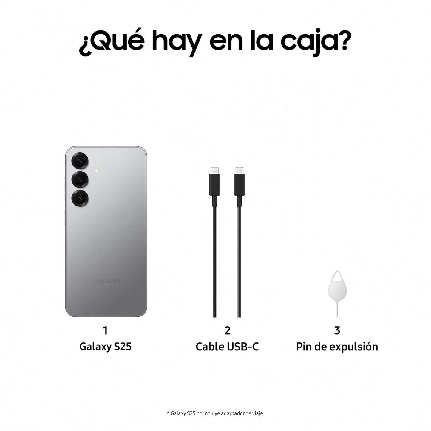 Samsung Galaxy S25 256GB Teléfono Móvil con IA, Galaxy AI, 12GB RAM, Cámara 50MP, Dual SIM, IP68, Garantía del Fabricante 3 Años + 1 Año Extra, Color Gris (Versión Española)