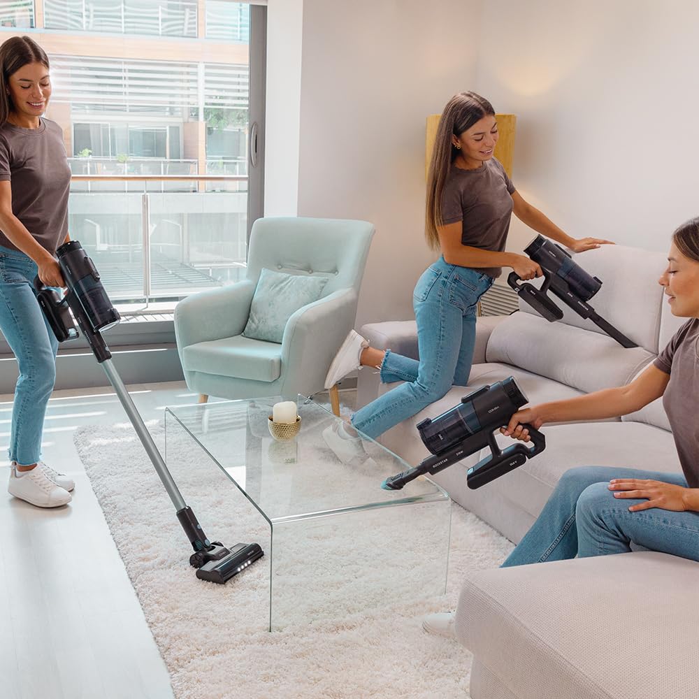 Cecotec Aspirador Escoba sin Cable Conga Rockstar 1500 Ray Pure. 215 W, 12 kPa, AutonomÌa 45 min, 3 en 1, Cepillo Mixto, Accesorios, 2 Programas, CiclÛn Paralelo, DepÛsito 500 ml