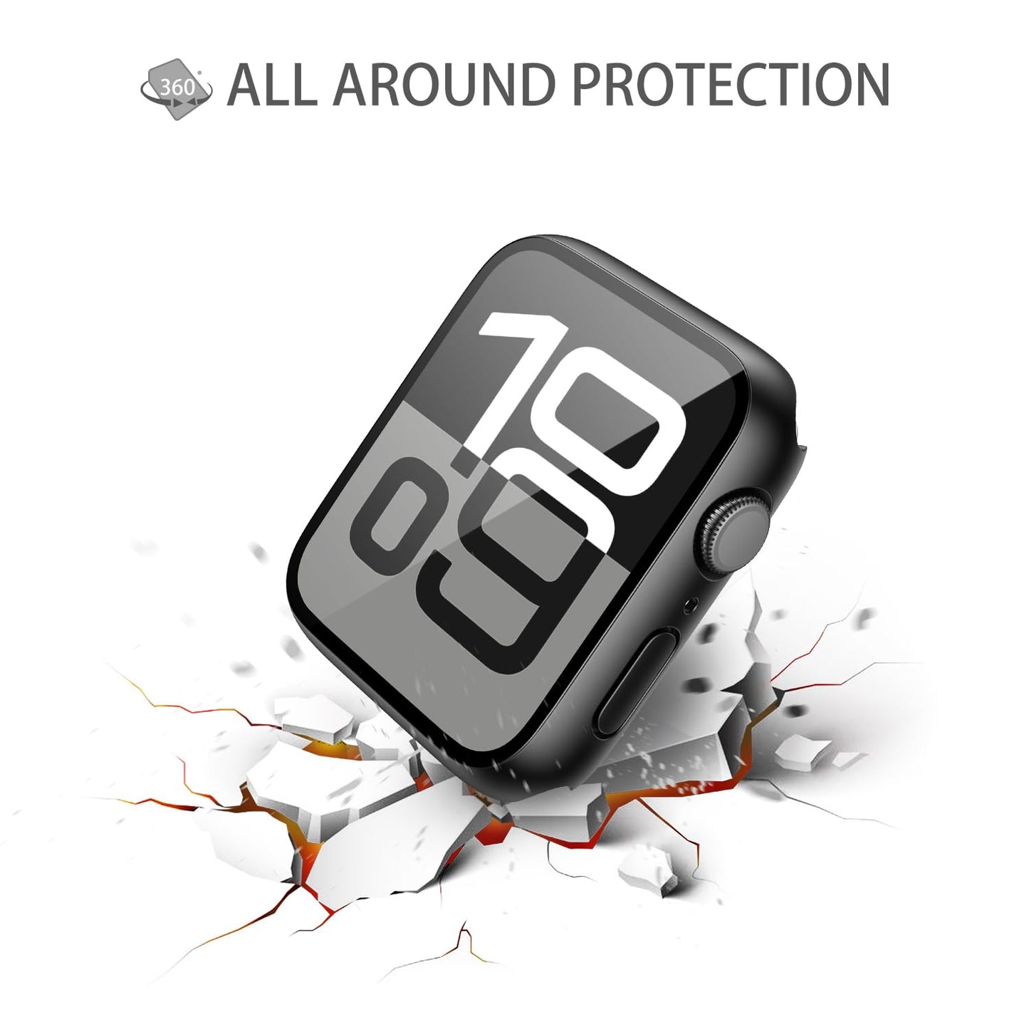 Misxi Funda con protector de pantalla para Apple Watch Series 11/10 de 46 mm
