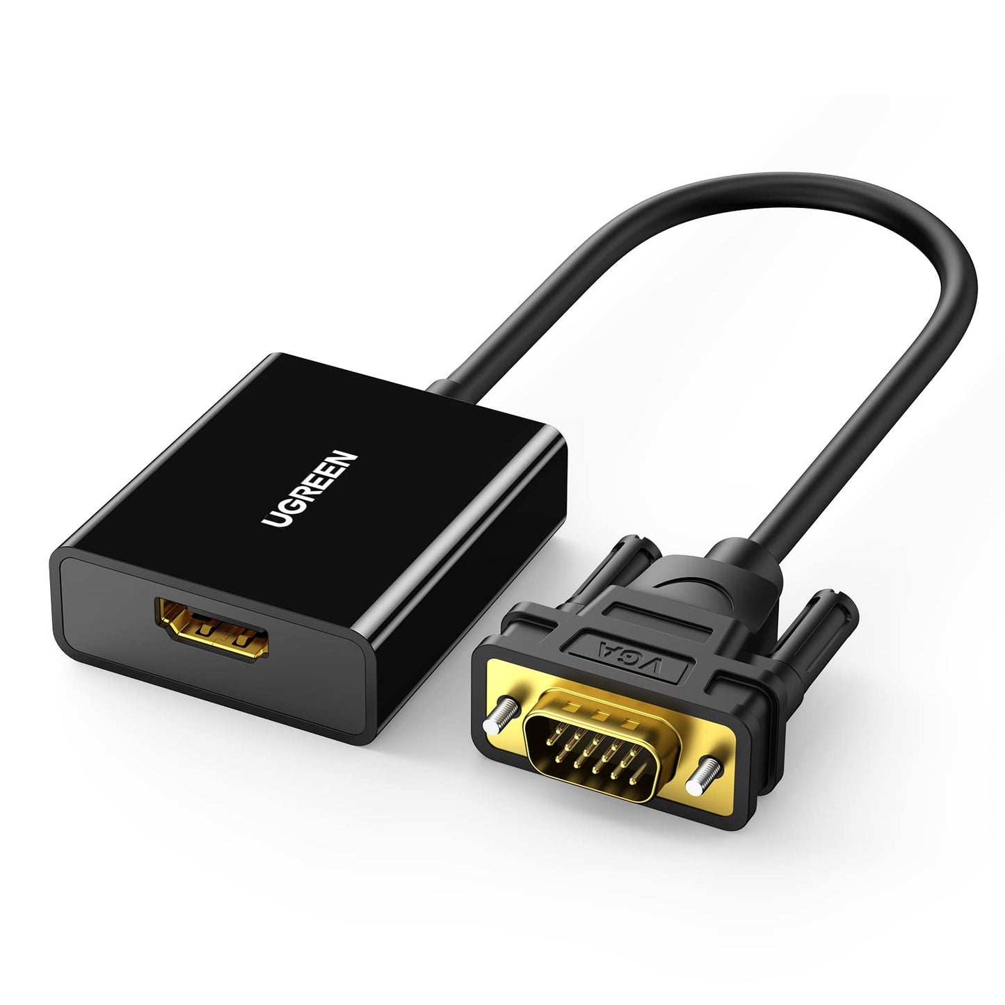 UGREEN Adaptador HDMI a VGA para Chromecast, Adapter 1080P con Audio Compatible con Stick TV, Raspberry Pi, Netflix, Webtv, MSN TV, Receptor TDT HD, Miracast