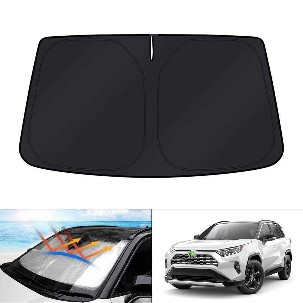 Kust - Parasol para parabrisas, accesorio para la ventana, pantalla solar plegable que bloquea los rayos UV