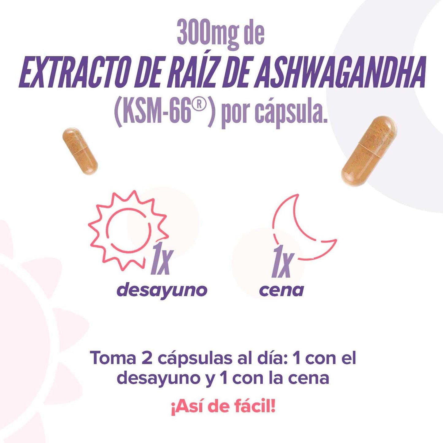 HSN Extracto de Ashwagandha KSM-66® 300 mg - 120 Cápsulas Vegetales
