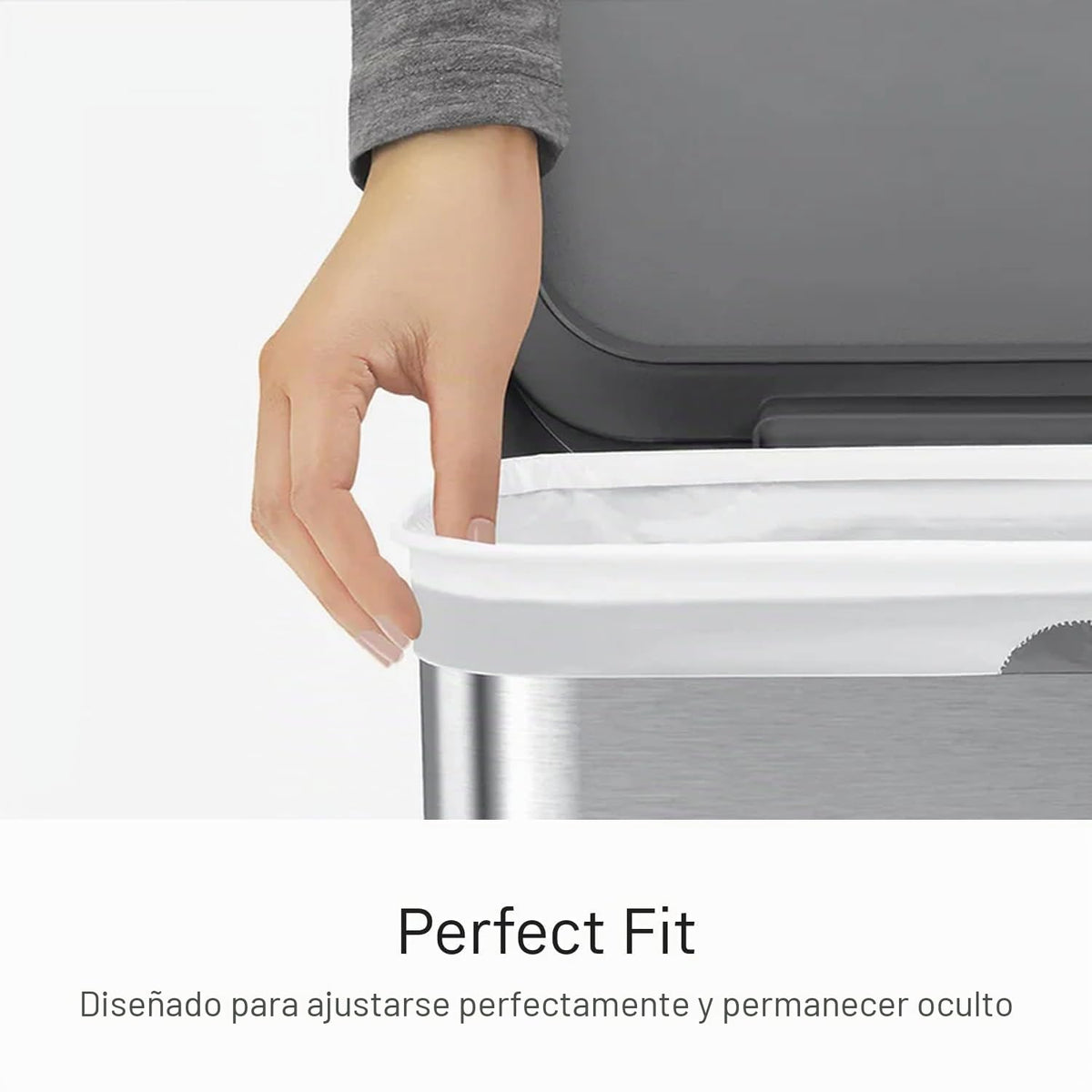 simplehuman Code H Bolsas de basura con cordón de ajuste personalizado, 30-35 litros/8-9 galones, color blanco, 100 unidades