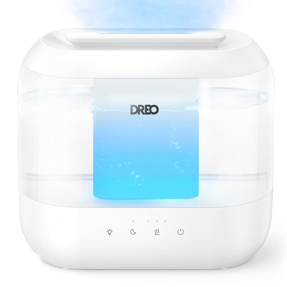 Dreo Humidificador para el dormitorio, humidificador de vapor frío de 4L con difusor de aceite y luz nocturna, 32H de autonomía, Humidificador ultrasónico silencioso para las guarderías y plantas