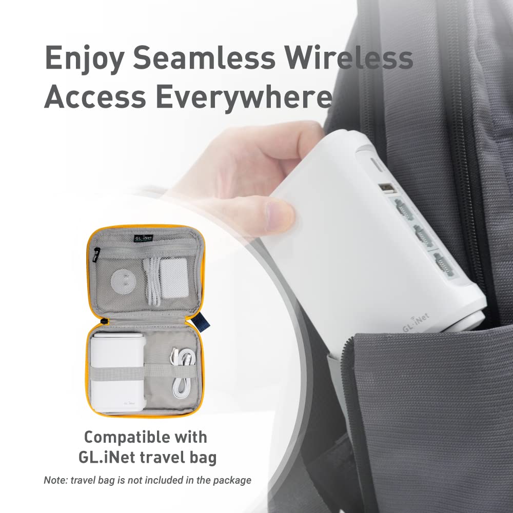 GL.iNet GL-SFT1200 (Opal) Portable WiFi Travel Router, Mini VPN Wireless Router, Mobile Internet WiFi Repeater, Dual Band Openwrt Computer Routers, Home/Business/RV/Cruise