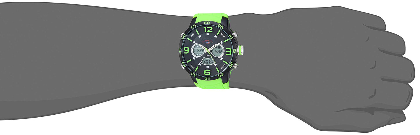 Accutime Reloj Analógico para Hombres de Cuarzo con Correa en Caucho US9543