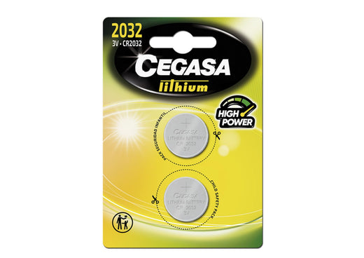 CEGASA CR2032 3V Pack 2 Pilas BotÃ³n de Litio