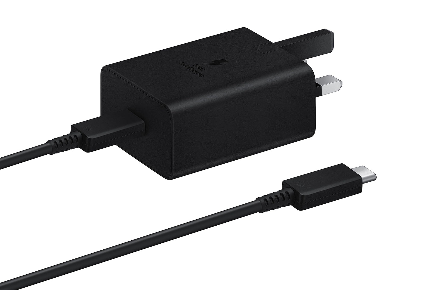 Samsung Galaxy Official - Cargador súper rápido 2.0 de 45 W (con Cable de Datos USB-C a C), Color Negro