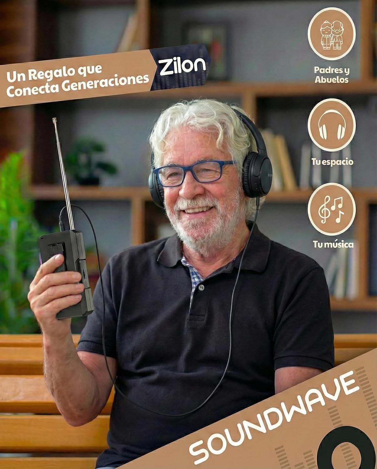 ZILON Transistor Radio a Pilas Pequeña Portatil Analogica Kit Emergencia FM Am Entrada Auriculares de Bolsillo Simple Personas Mayores Numeros Grandes para Facil Vision Muy Potente AA