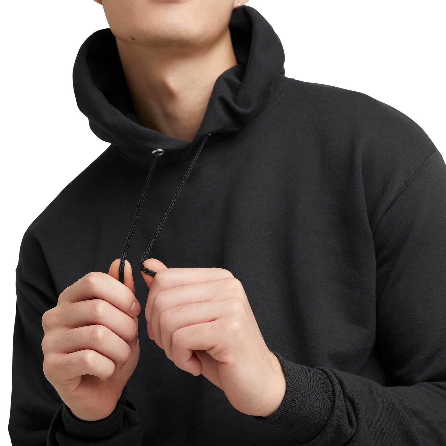 Hanes ComfortBlend EcoSmart Pullover Hoodie Sweatshirt Black,Large