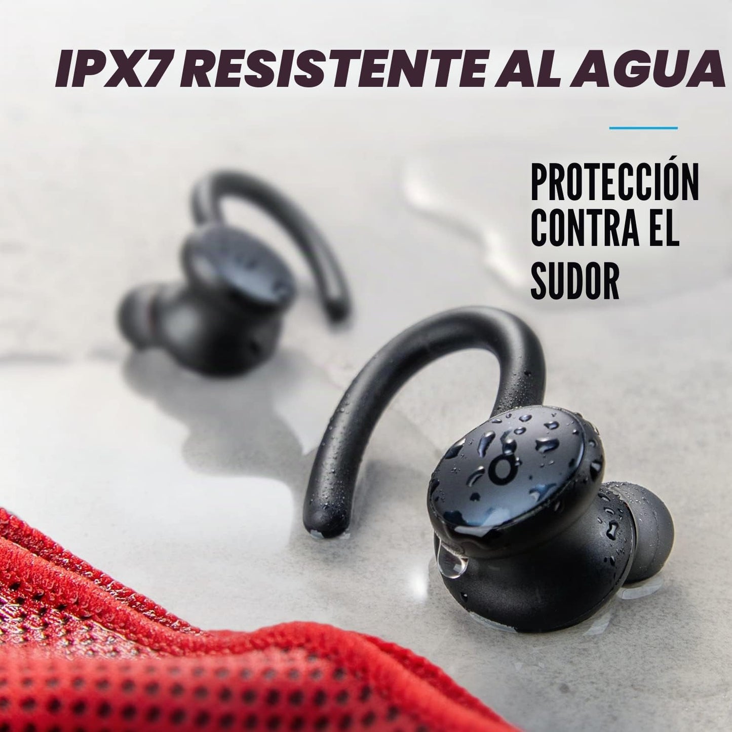 Soundcore Auriculares inalámbricos Deportivos Sport X10 Bluetooth 5.2, Graves Profundos, IPX7 hidrófugos, Resistentes al Sudor, 32 h de autonomía, Carga rápida, Cascos de Deporte, Gimnasio, Correr