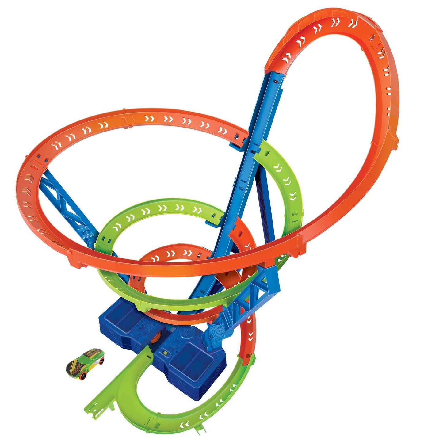 Hot Wheels Action Espiral rápida de choque SIOC Pista para coches de juguete, regalo +4 años (Mattel HJT51)