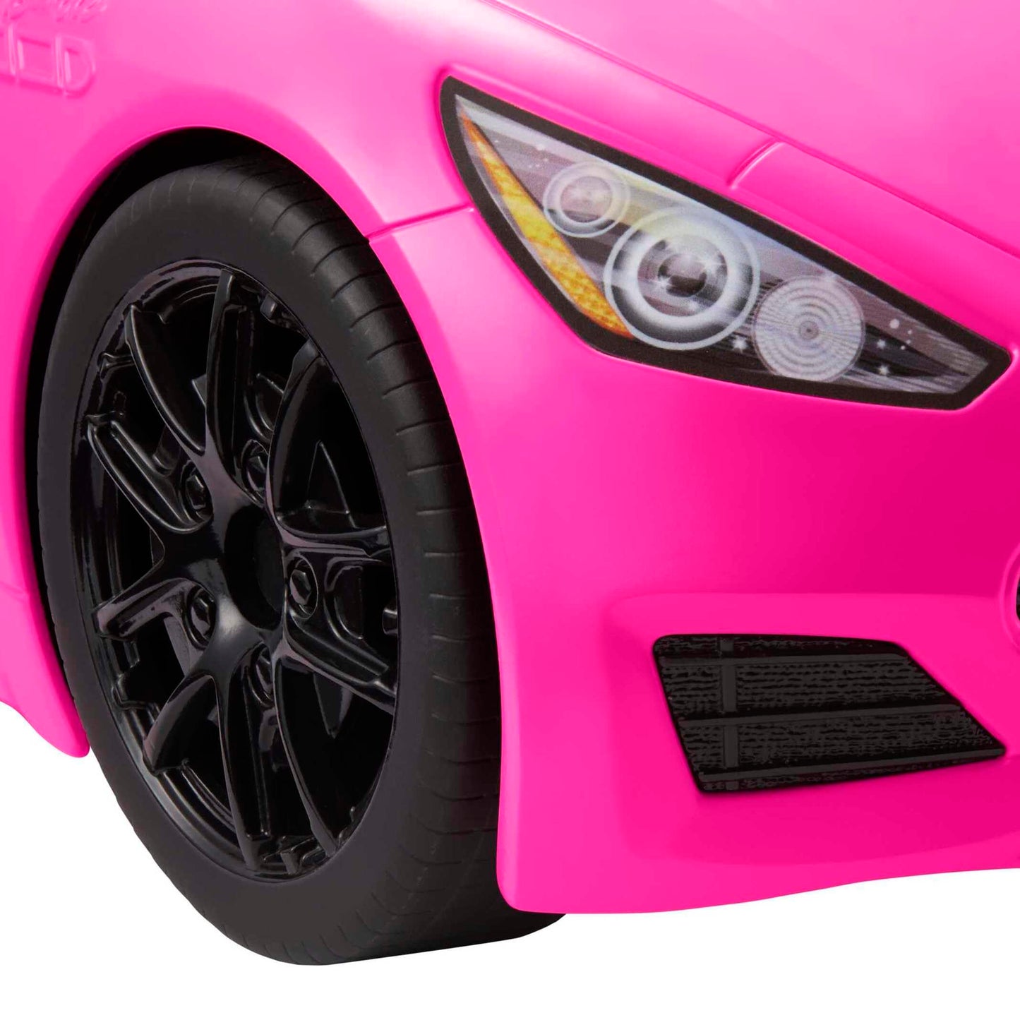Barbie Descapotable Rosa con 2 plazas para muñecas, Coche de Juguete, Regalo para niñas y niños +3 años (Mattel HBT92)