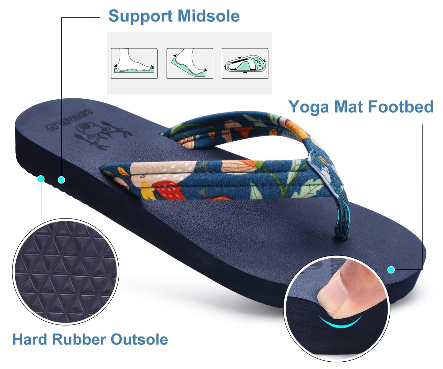 KuaiLu Chanclas Mujer Piscina Verano Playa Comodas Yoga Foam Flip Flop confort Tela Antideslizante Ortopédicas Sandalias, Blanco Caqui, 39 EU
